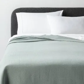 Full/Queen Luxe Matelasse Coverlet Light Teal Green - Threshold