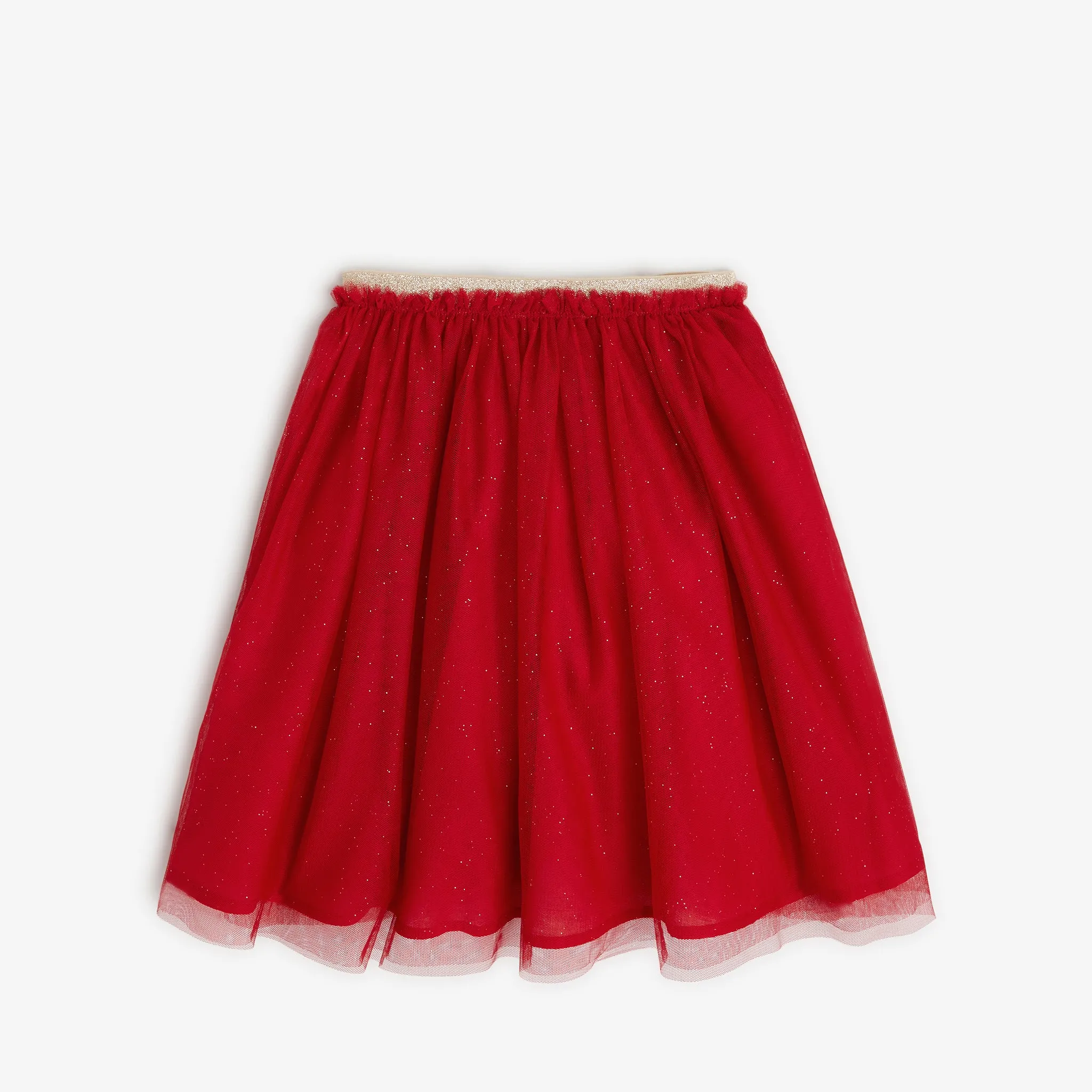 Girls' red tulle skirt