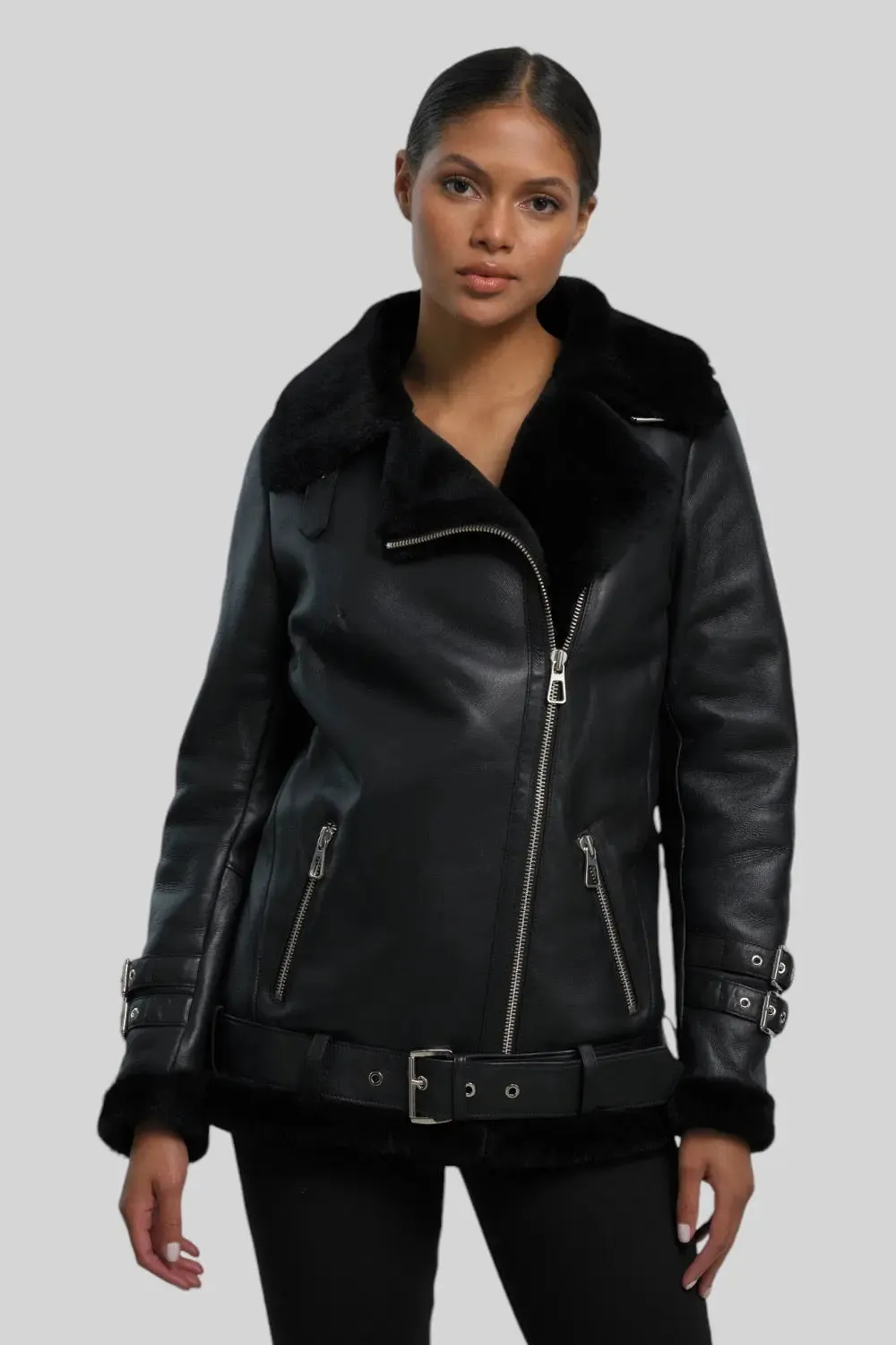 Giulia Sheepskin B-3 Jacket