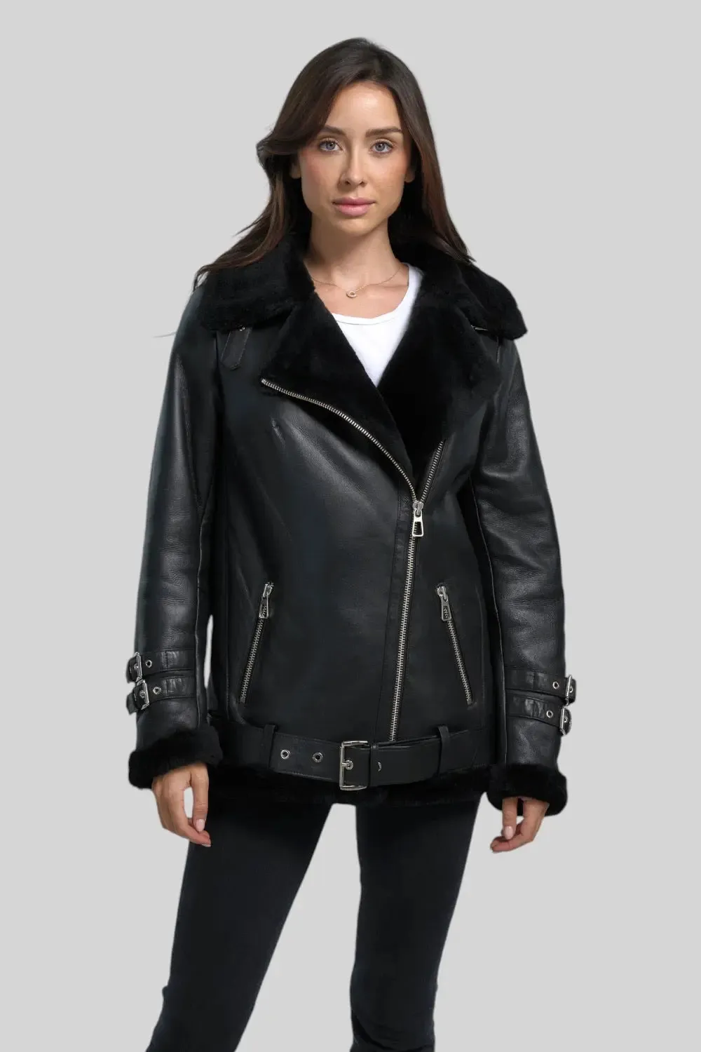 Giulia Sheepskin B-3 Jacket