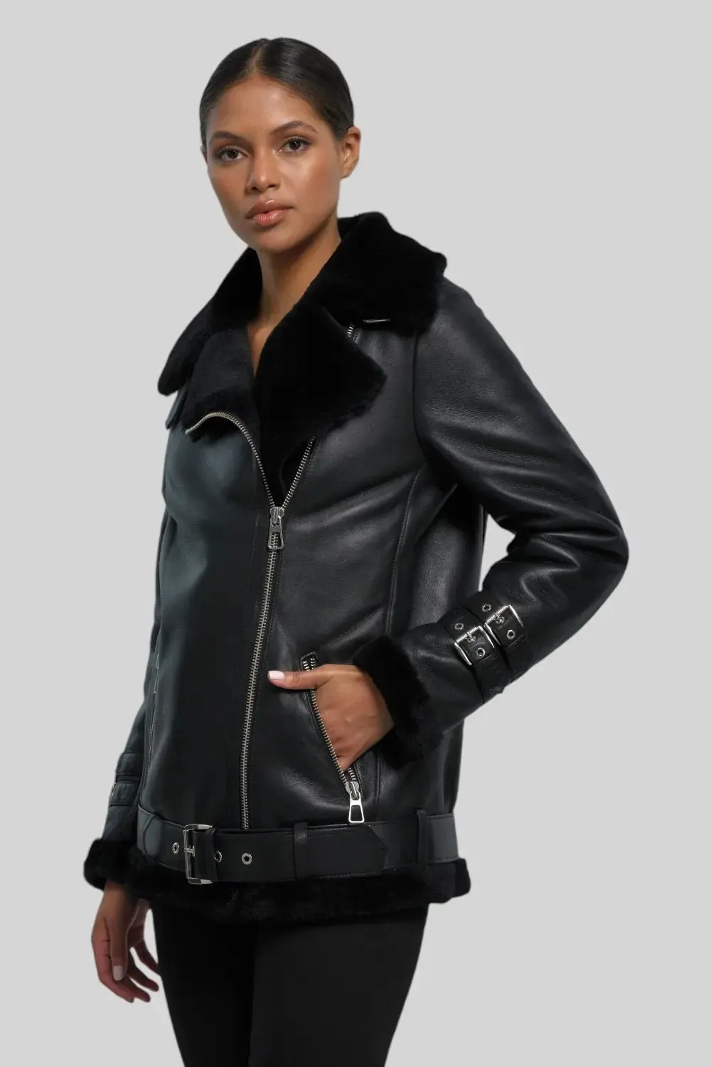 Giulia Sheepskin B-3 Jacket