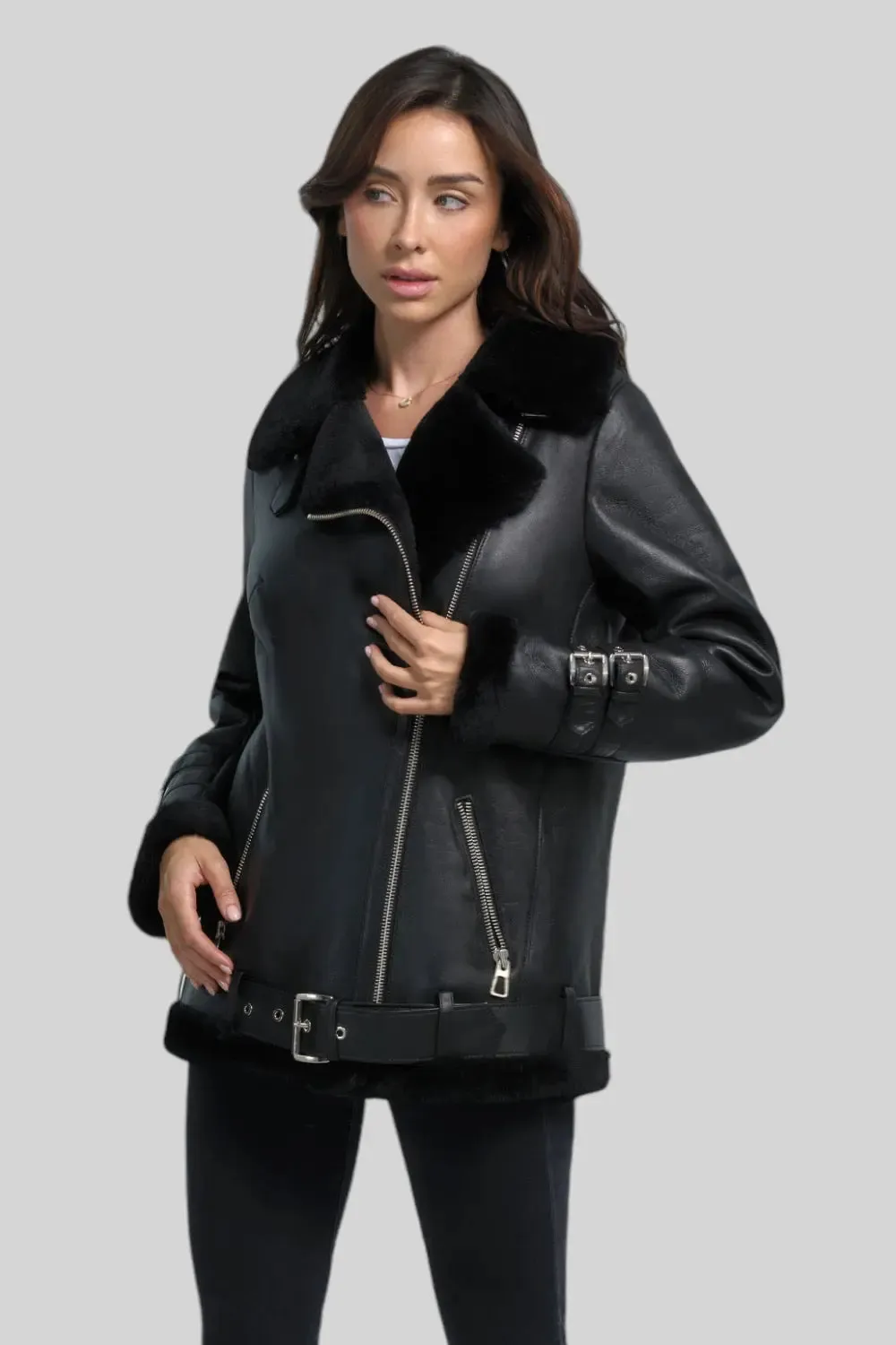 Giulia Sheepskin B-3 Jacket