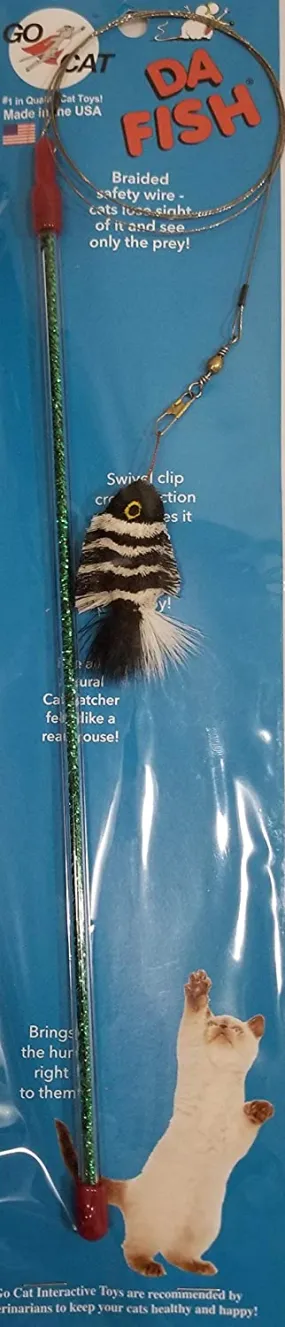 Go Cat Da Fish Zebra Fish Teaser Wand