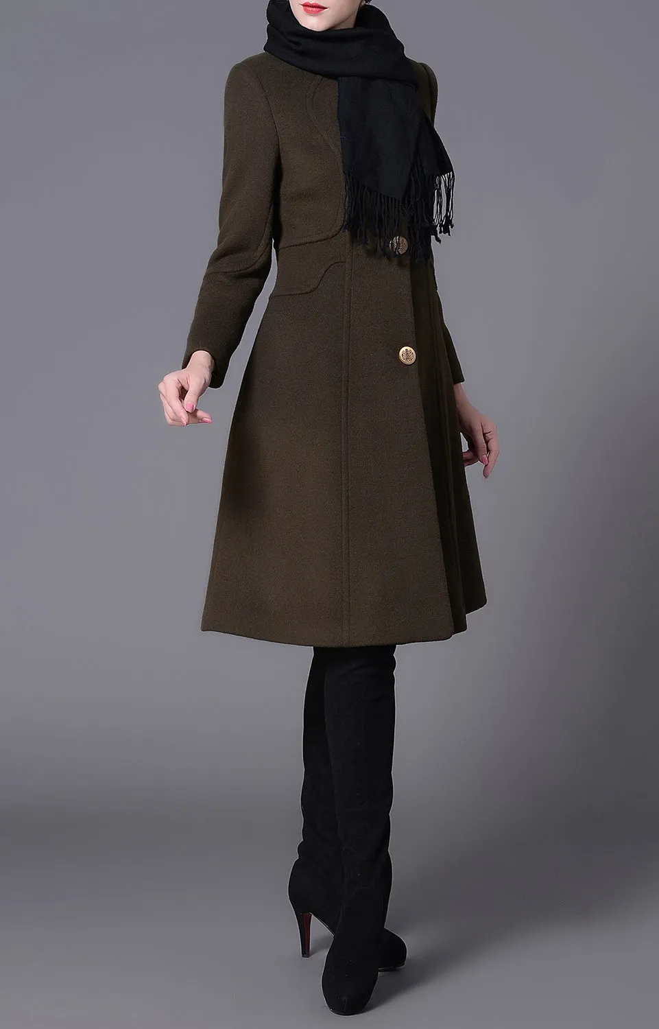 Grace Olive Green Winter Coat