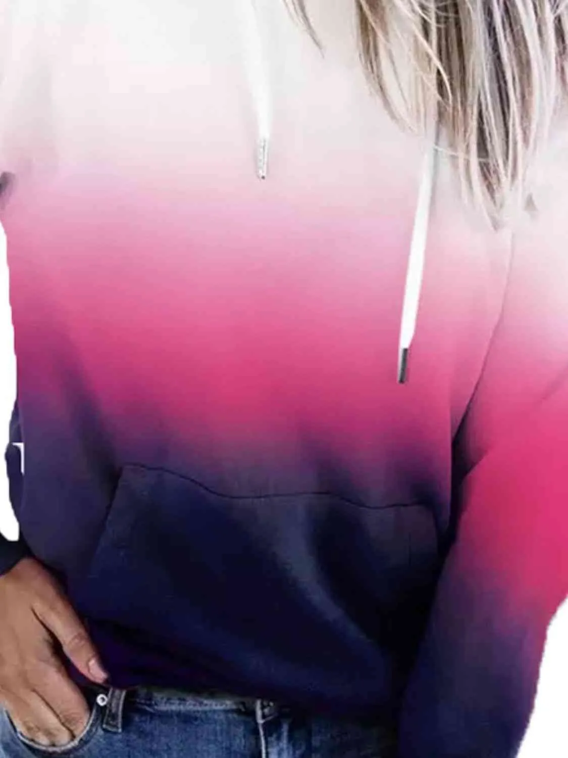 Gradient Drawstring Hoodie