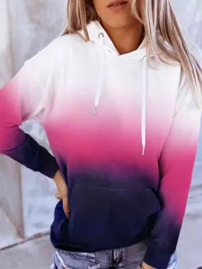 Gradient Drawstring Hoodie