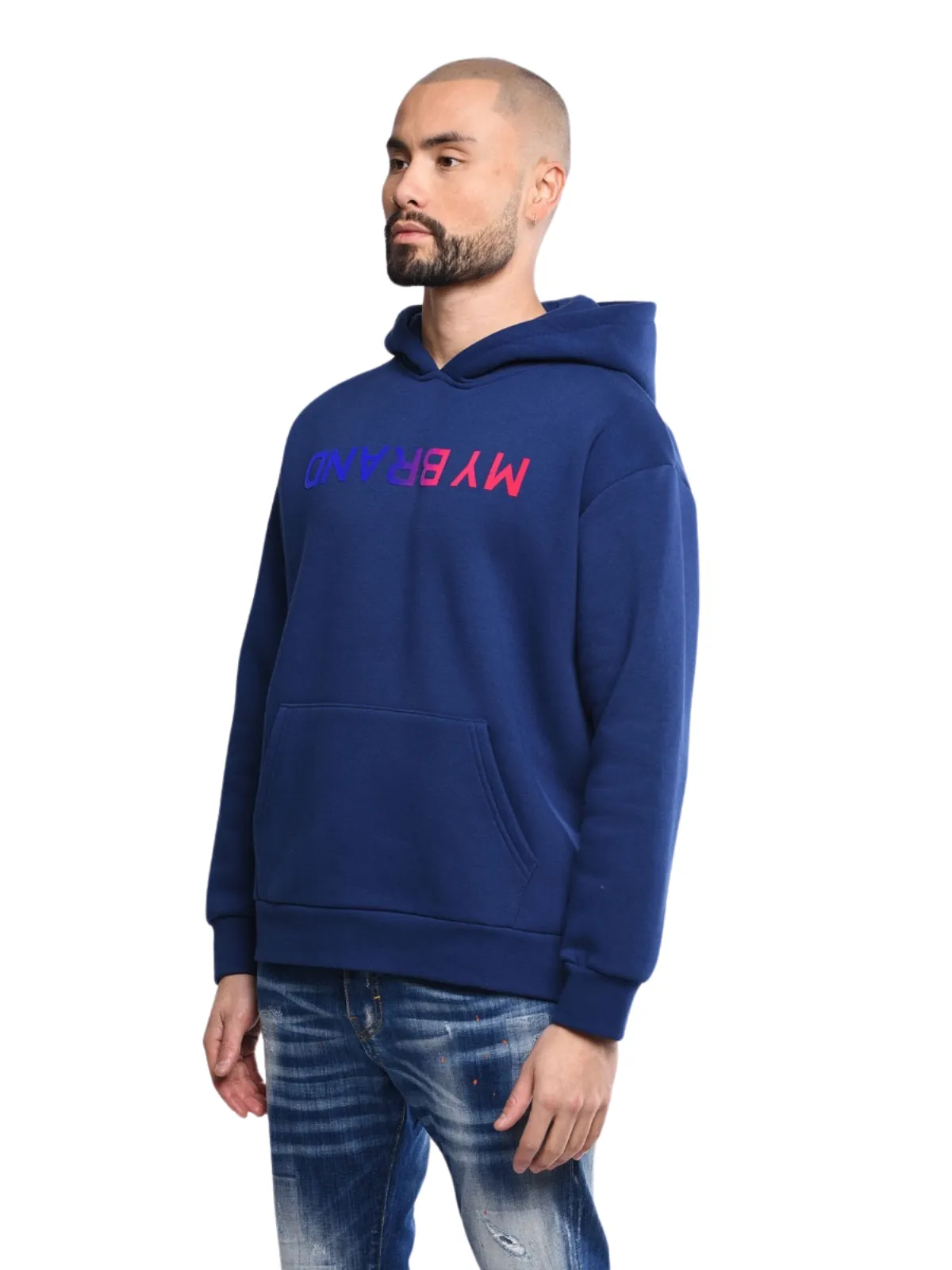 Gradient Mybrand Hoodie | NAVY