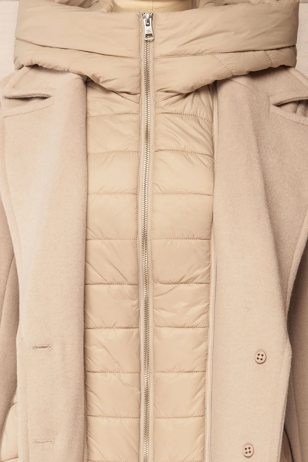 Hadeline Beige | Slim-Fit Wool Coat