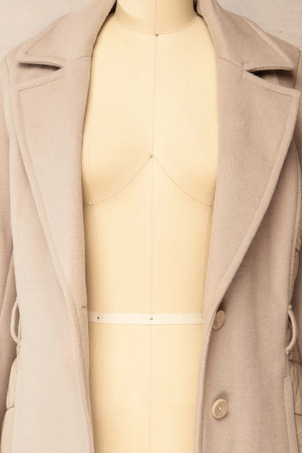 Hadeline Beige | Slim-Fit Wool Coat