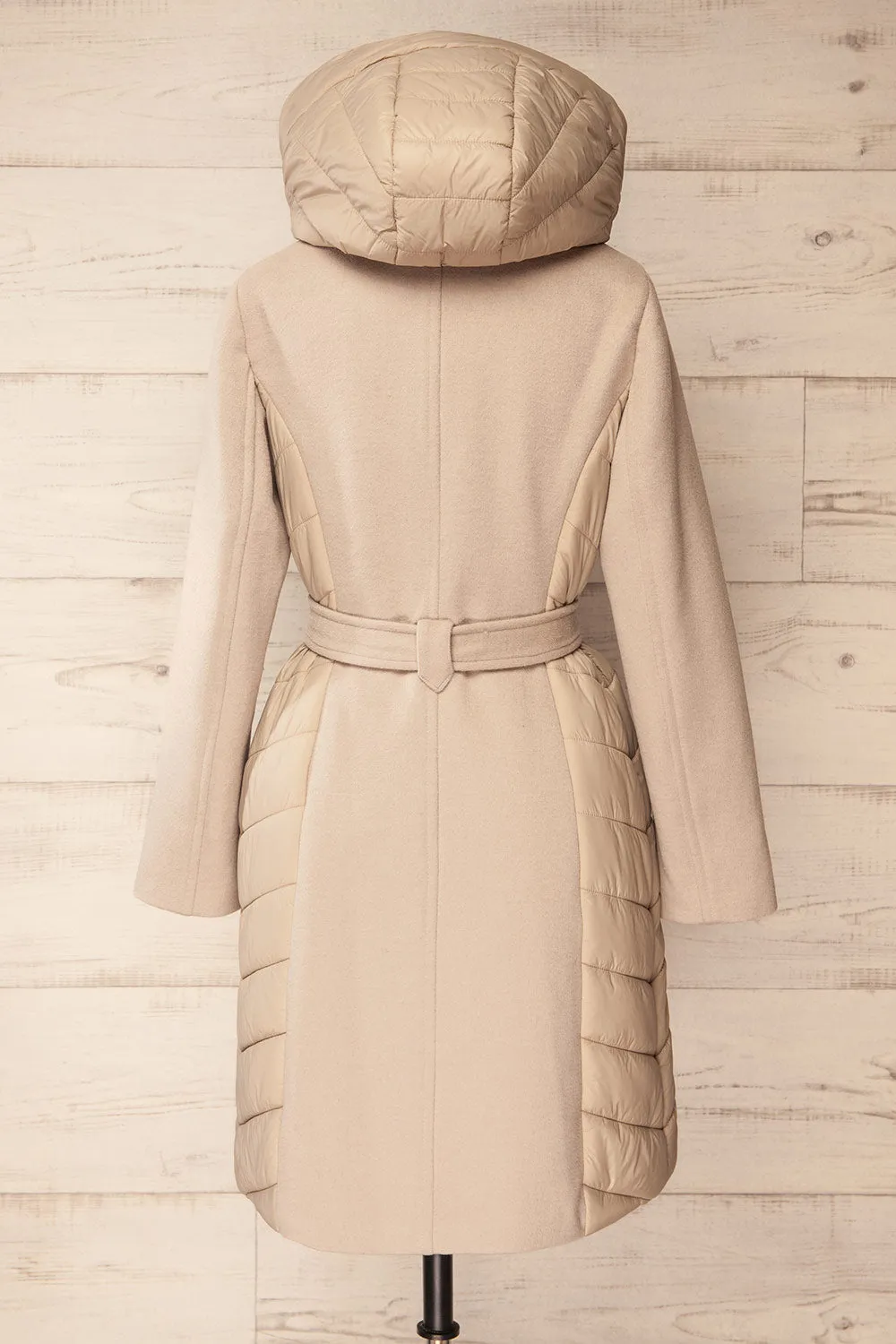 Hadeline Beige | Slim-Fit Wool Coat