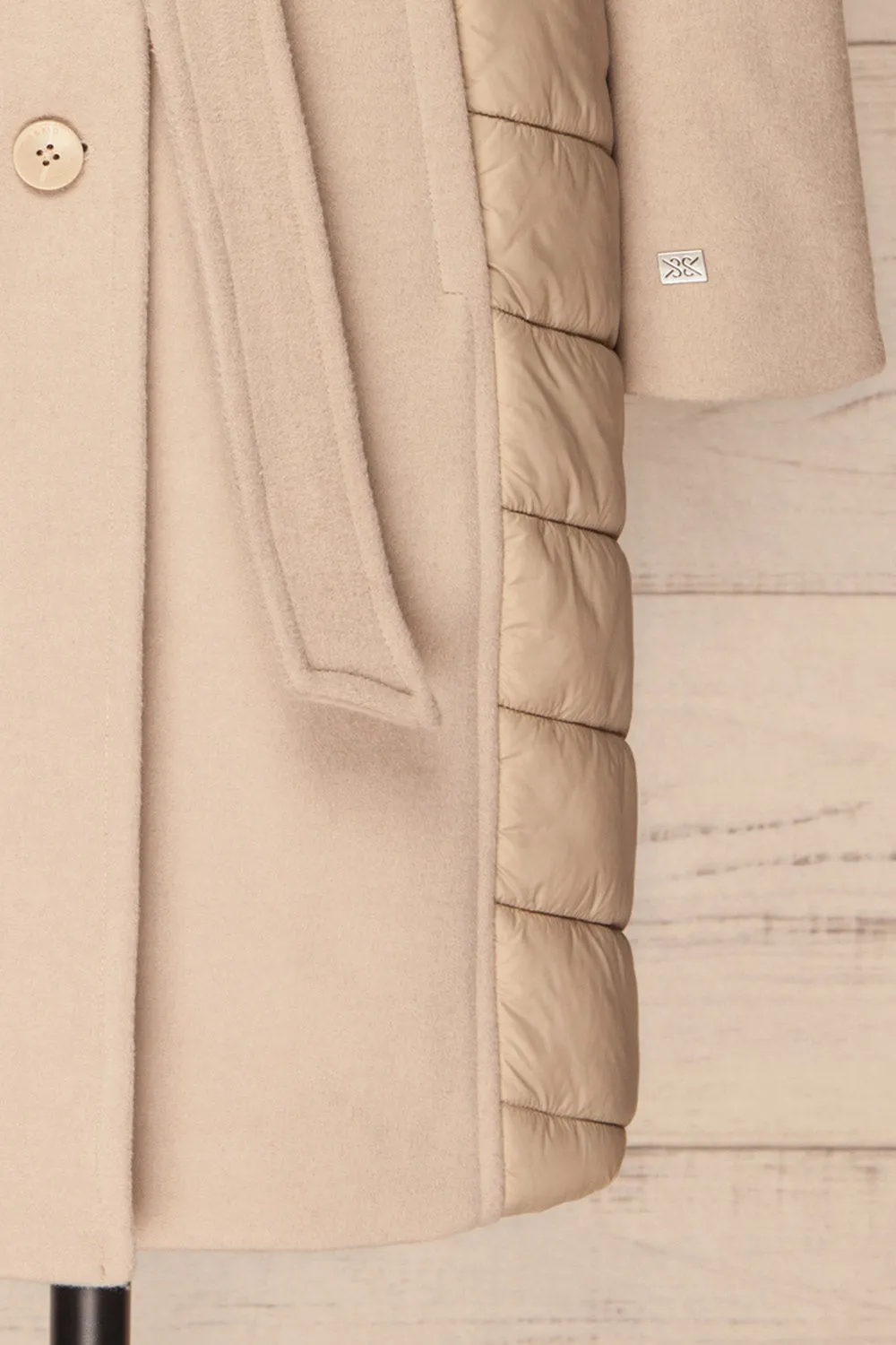 Hadeline Beige | Slim-Fit Wool Coat