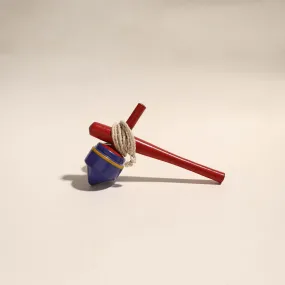 Handmade Lacquered Wooden Spinning Top - Lattu 14