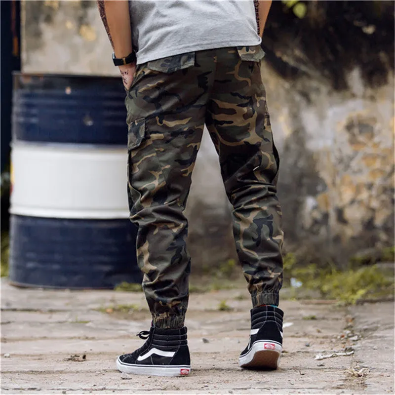 Hip Hop Streetwear Camouflage Jogger Double Pockets Men Pants