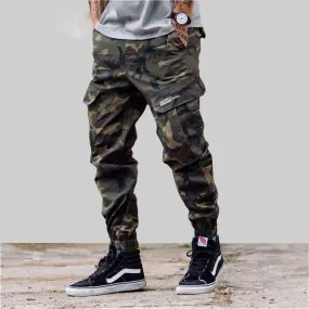 Hip Hop Streetwear Camouflage Jogger Double Pockets Men Pants