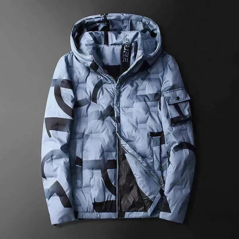 Hooded down jacket