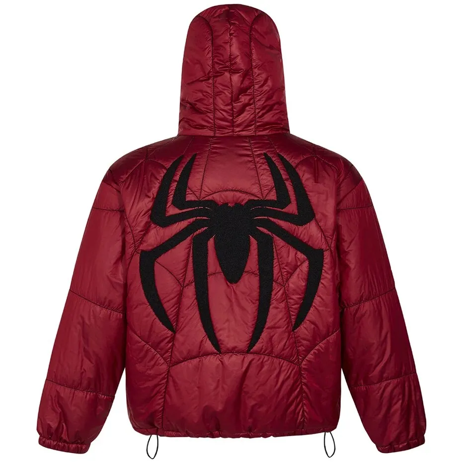 Hooded Spider Design Man Parka Jacket