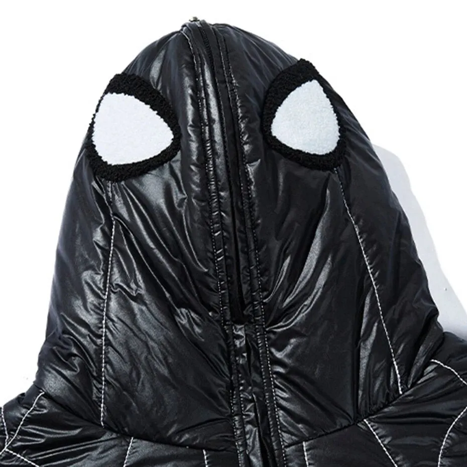 Hooded Spider Design Man Parka Jacket