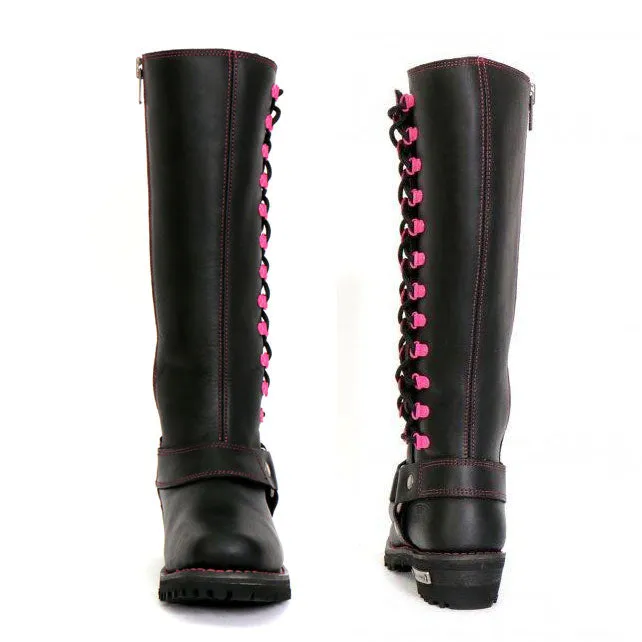 Hot Leathers BTL1006 Ladies 14-inch Black Knee-High Leather Boots with