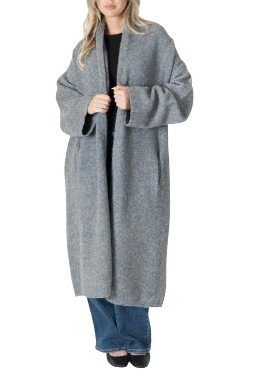 Hugh Shawl Coat - Grey