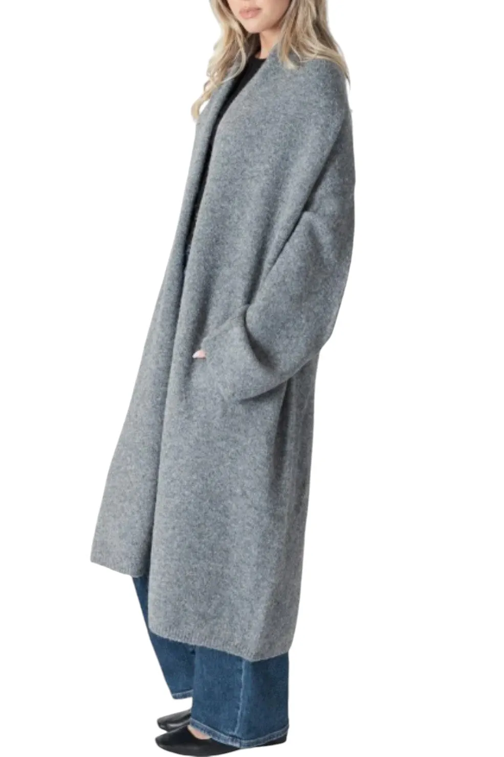 Hugh Shawl Coat - Grey