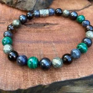 I Will Rise Above It - Men's Multi-Gemstone Boho Stacking Bracelet