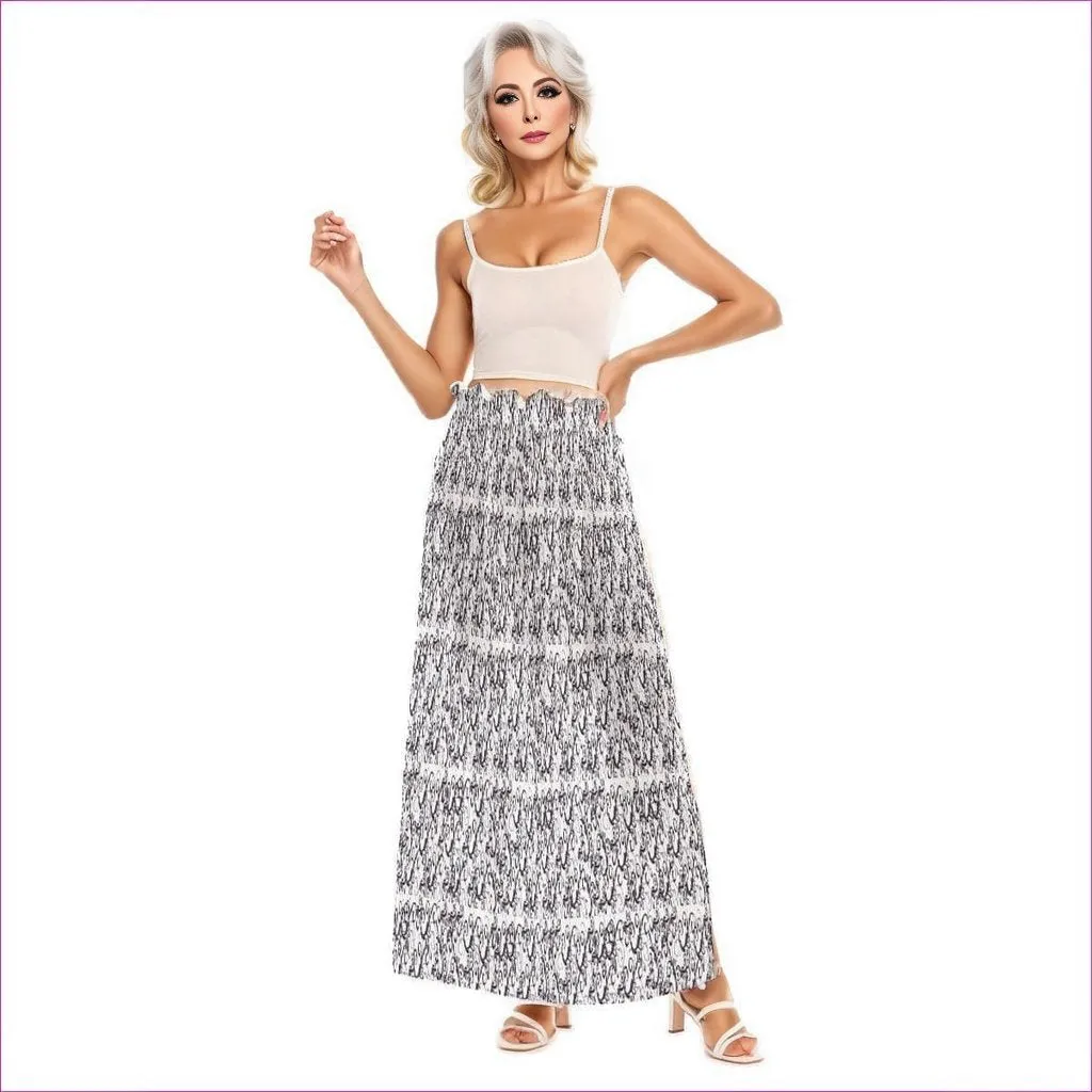 Intricate Womens Side Split Skirt