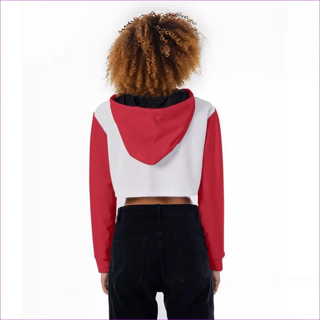 Introvert Zone Womens Crop Top Hoodie