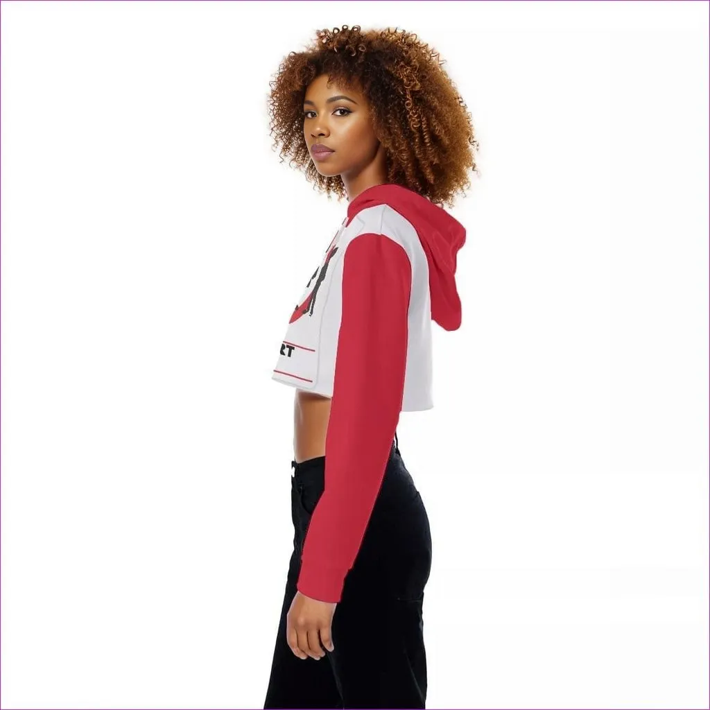 Introvert Zone Womens Crop Top Hoodie