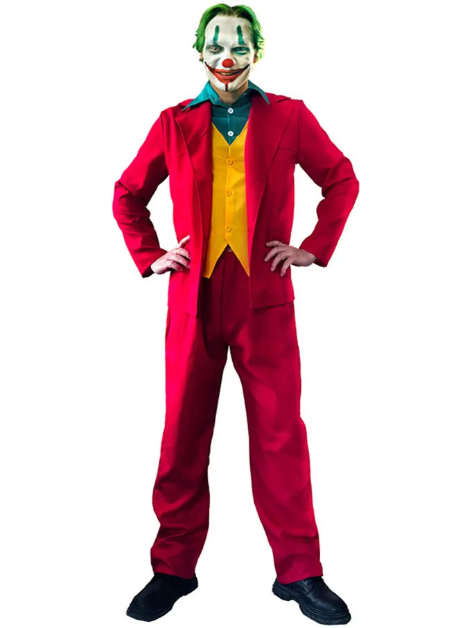 Joker Mens Red Villain Costume