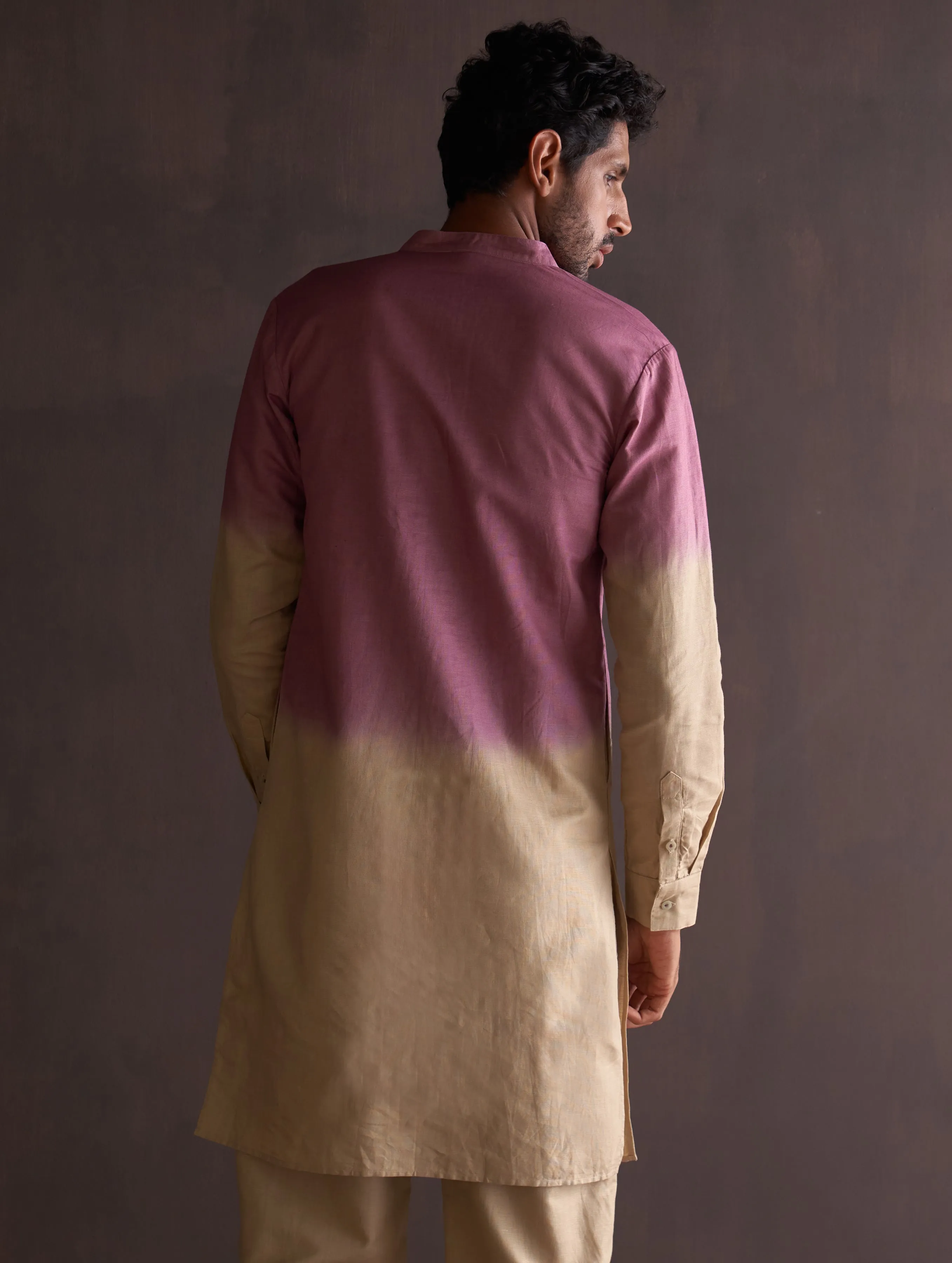 Kash Ombre Kurta Set - Berry