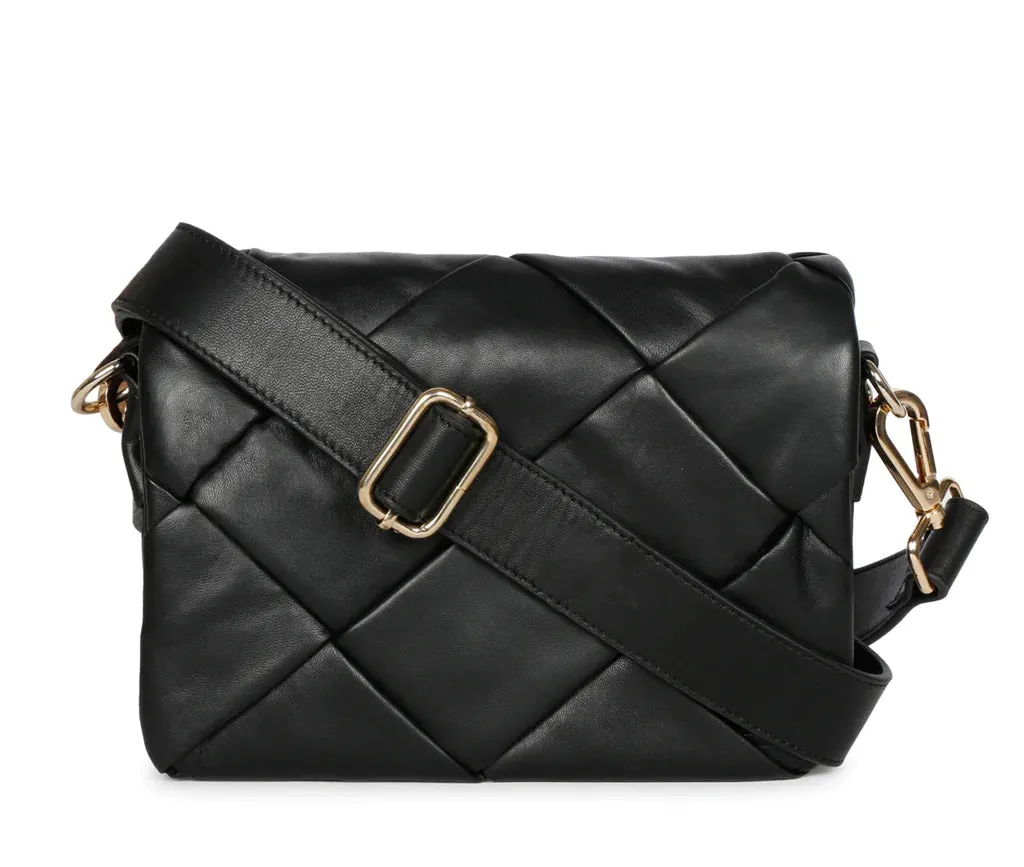 Kate Black Leather handcrafted Cross Body Sling Bags