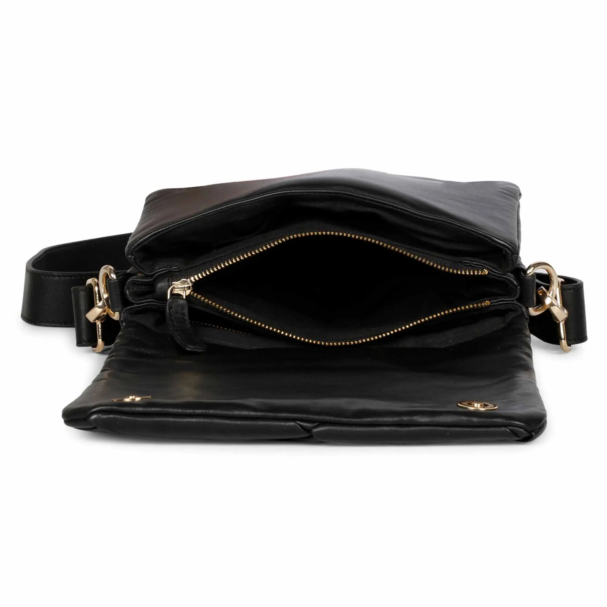 Kate Black Leather handcrafted Cross Body Sling Bags