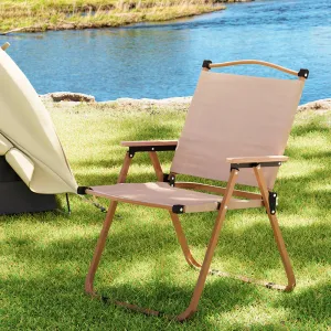 Lightweight Foldable Steel Outdoor Camping Chair - Gardeon