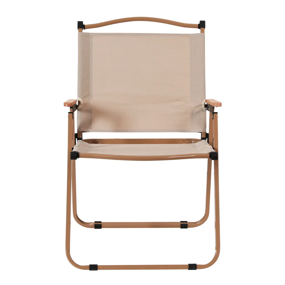 Lightweight Foldable Steel Outdoor Camping Chair - Gardeon