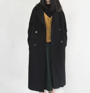 Long Women Wool Coat Double Face Winter Woolen  Coat /1100