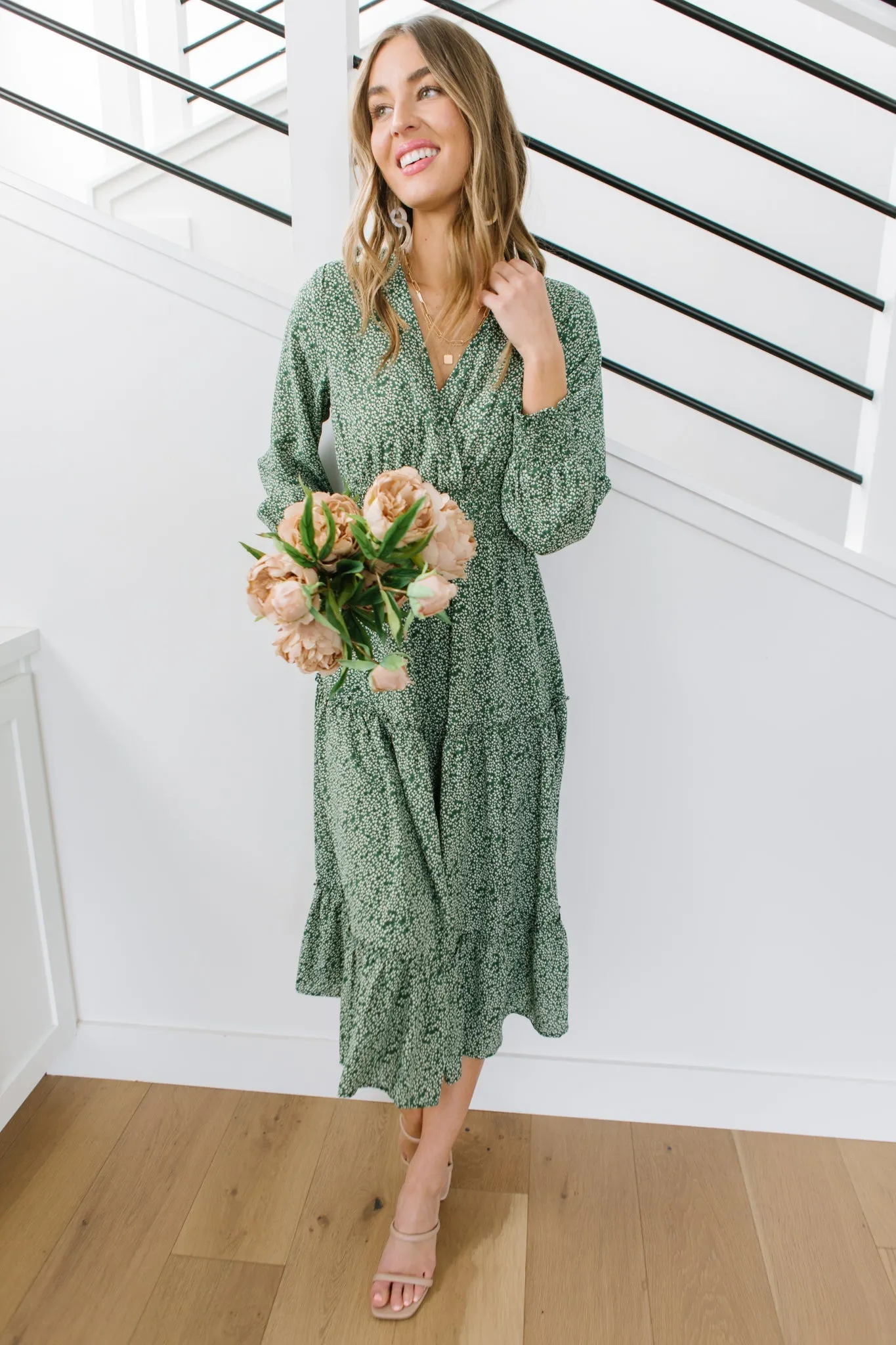 Lucky Day Dress In Green