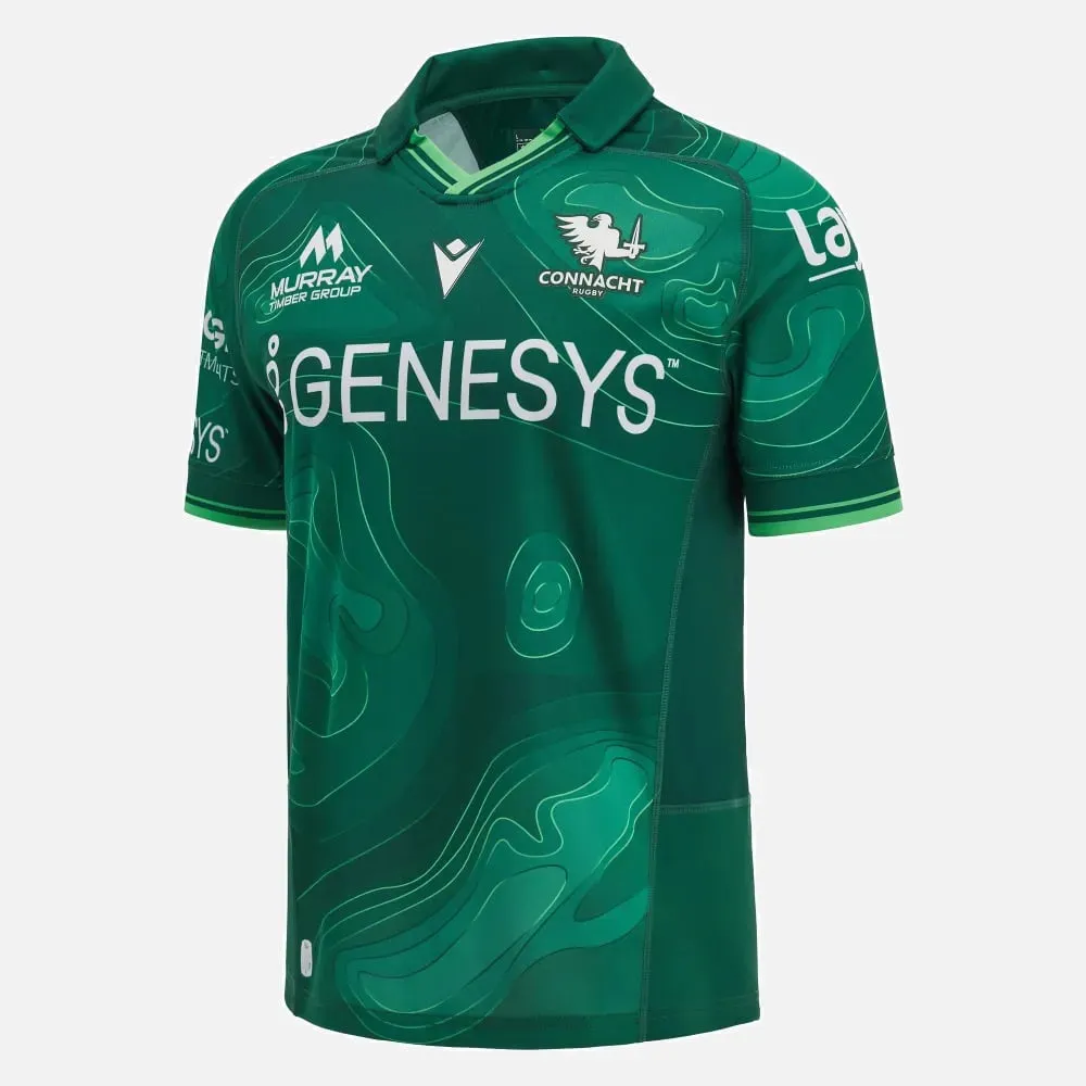 Macron Connacht Rugby 2024/25 Adults Home Poly Rugby Shirt