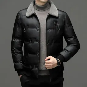 Men's Cotton-padded Slim Fit Zipper Lightweight Winter Puffer Jacket