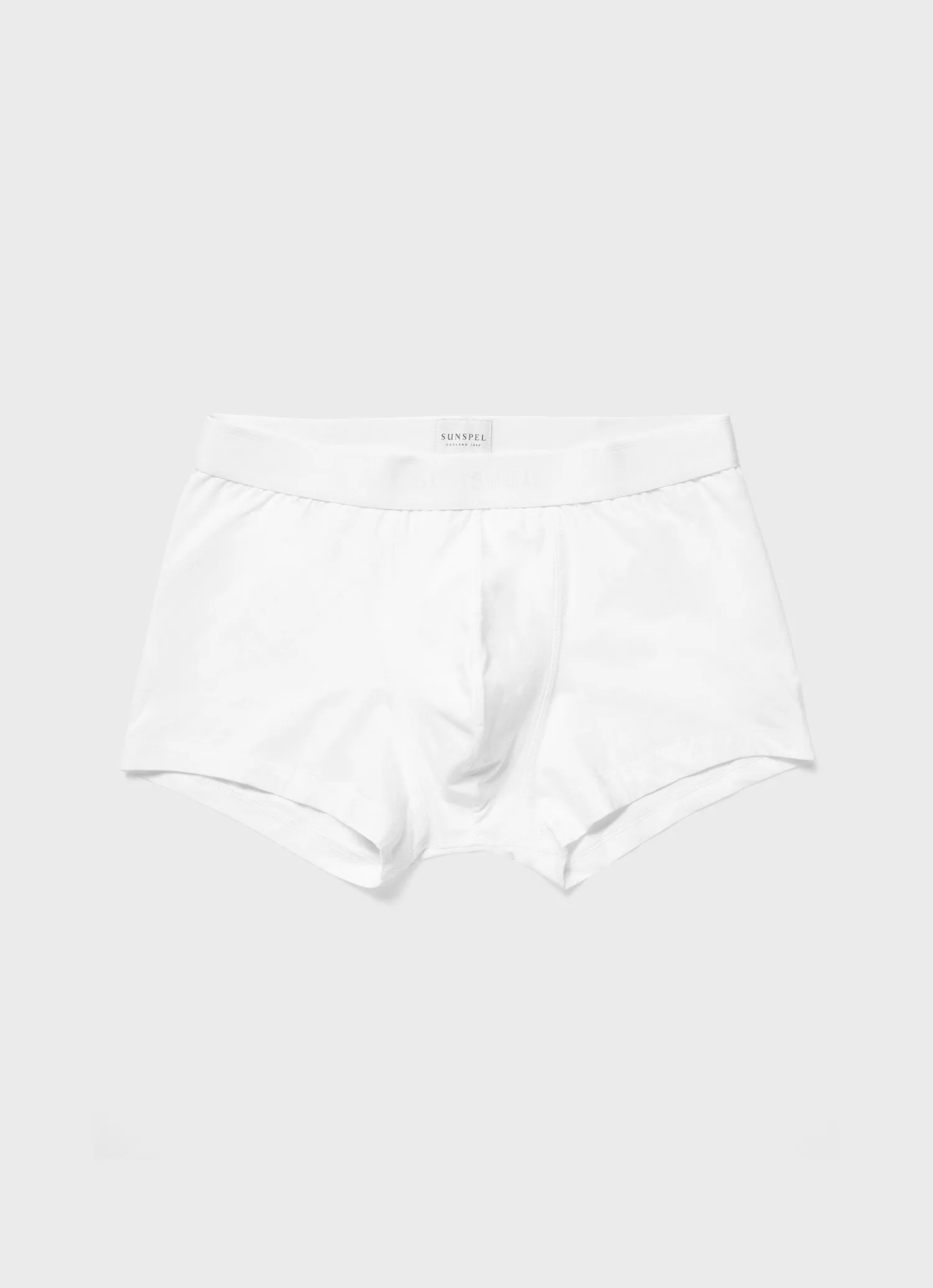 Men's Stretch Cotton Trunks in White