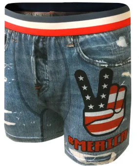 #Merica Patriotic Denim Short Boxer Briefs