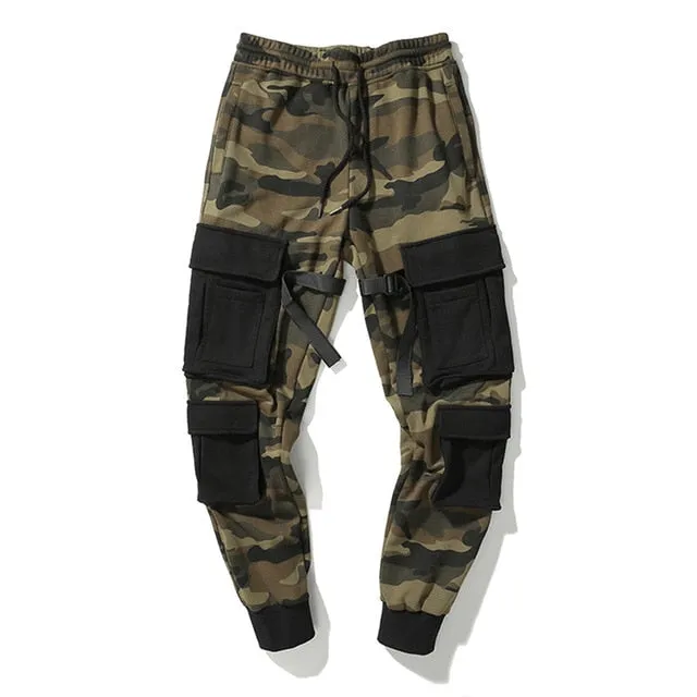 Multi Pockets Streetwear Sweatpants Jogger Casual Men Pants