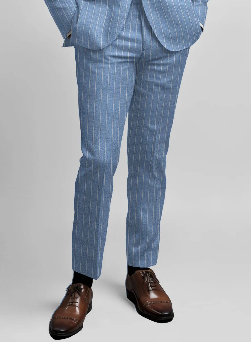 Napolean Gavino Stripe Light Blue Wool Pants