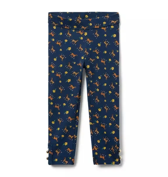 Navy Horse Ponte Pant