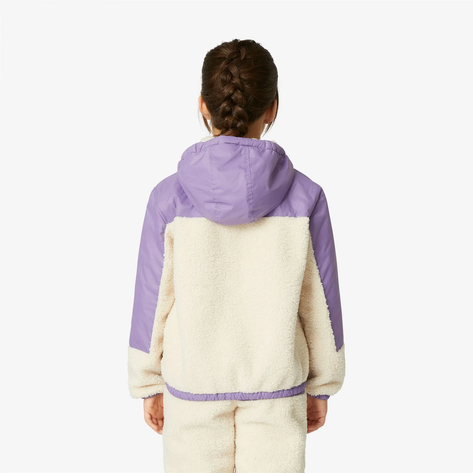 Neige Orsetto - Kids Fleece Top in Ecru - Violet