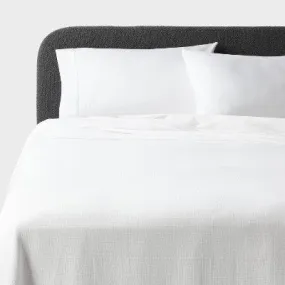 New - Threshold Cotton Matelasse Coverlet Solid Lightweight Fabric, White, Full/Queen