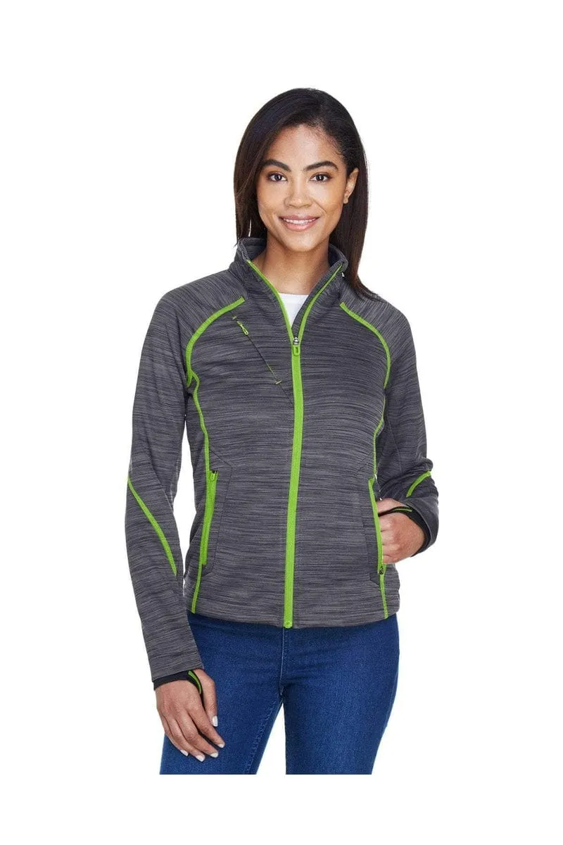 North End 78697: Ladies' Flux Melange Bonded Fleece Jacket