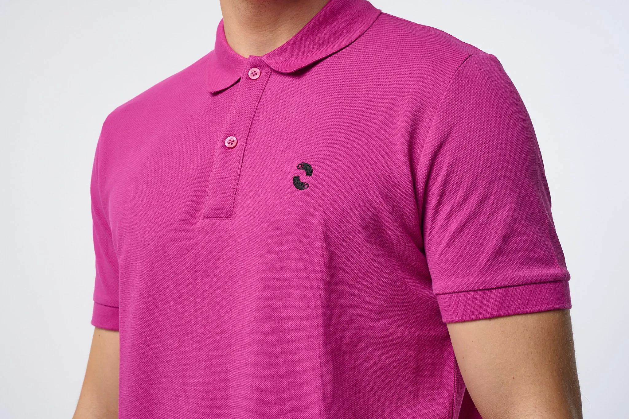 Omnitau Men's Drive Organic Cotton Avant Polo Shirt - Mid Pink