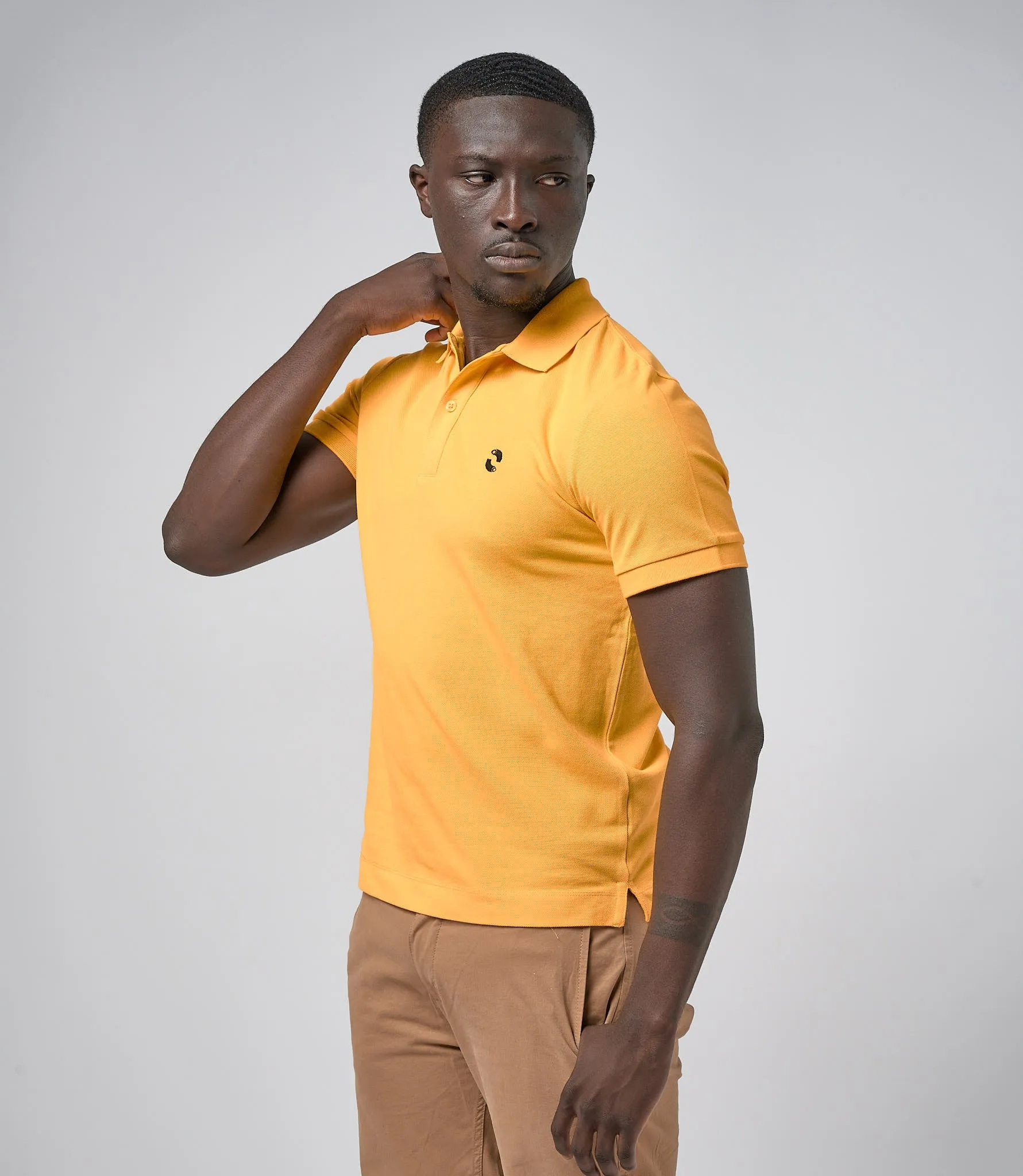 Omnitau Men's Pimlico Organic Cotton Short Sleeve Polo Shirt - Bright Yellow