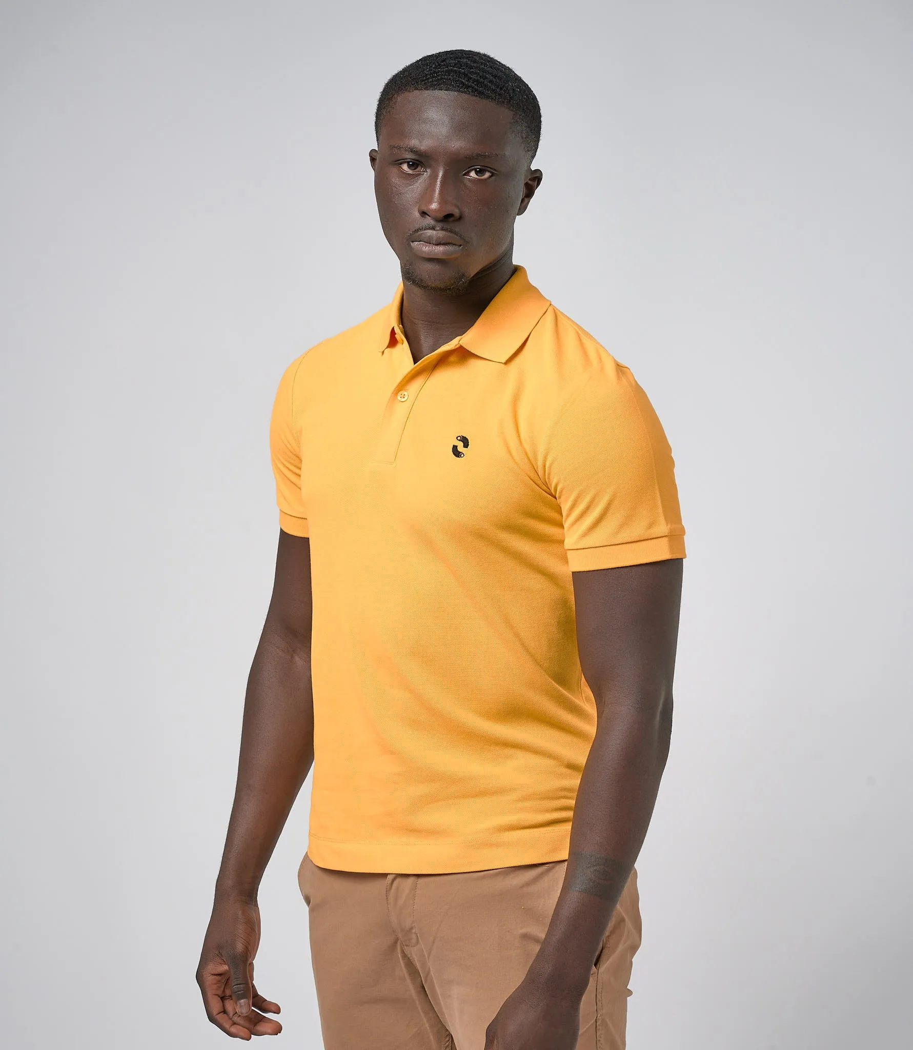 Omnitau Men's Pimlico Organic Cotton Short Sleeve Polo Shirt - Bright Yellow