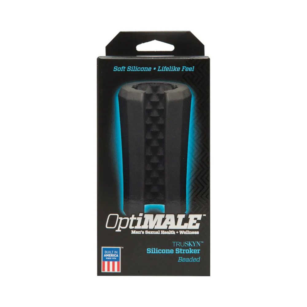 OptiMALE TRUSKYN Silicone Stroker Beaded Black